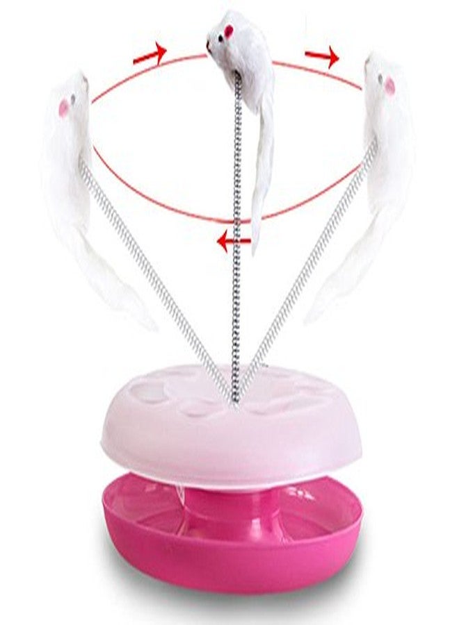 THE DDS STORE Cat Turntable Toys Cat Moving Mouse Spring Play Ball Bell Toy Interactive Cat Toys - Image 4